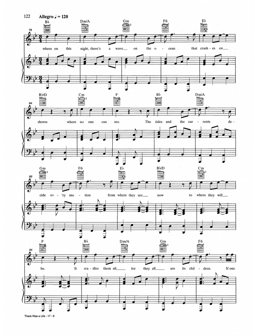 There Was A Life There Was A Life Piano, Vocal, Guitar scores gallery preview page 6