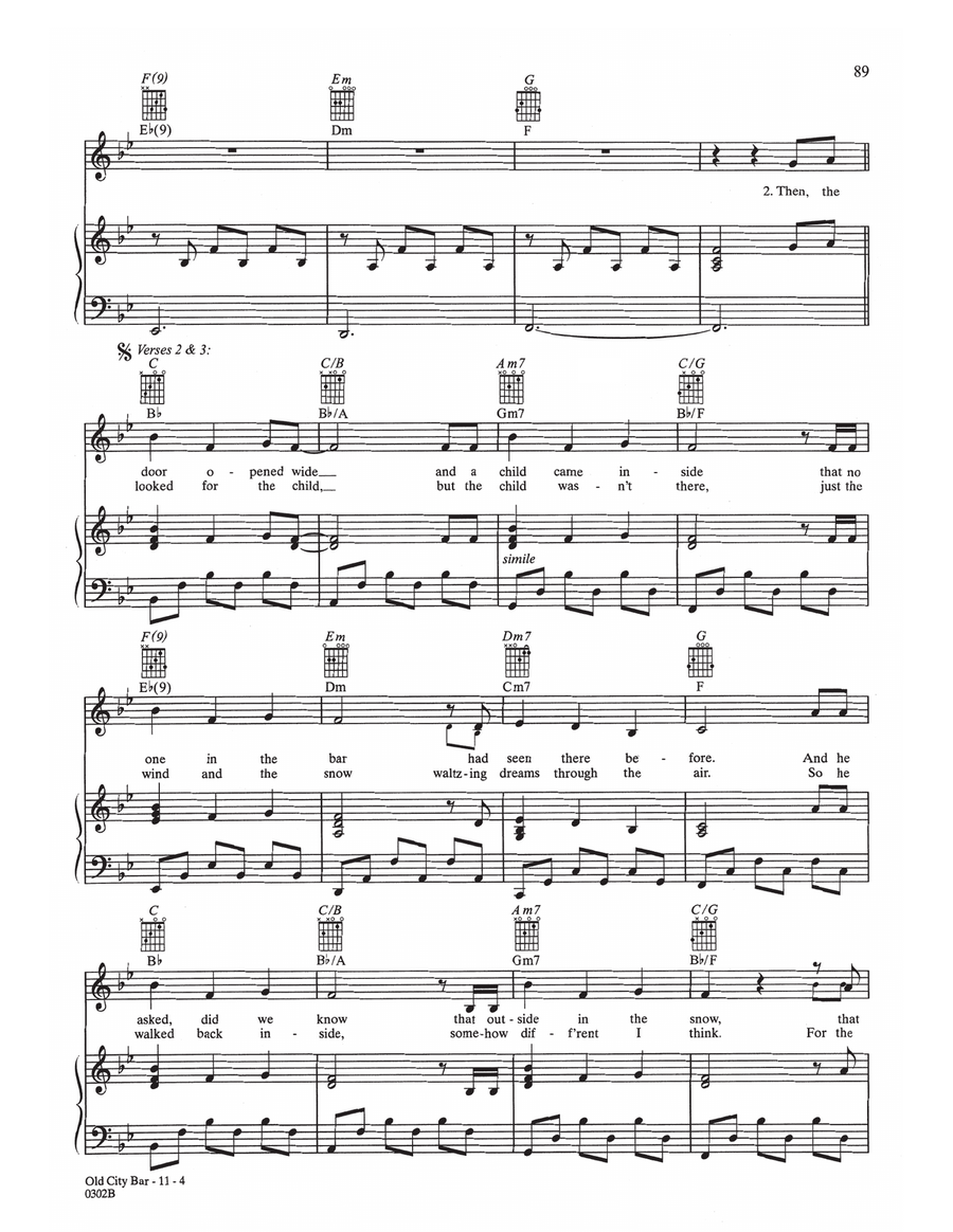 Old City Bar Old City Bar Piano, Vocal, Guitar scores gallery preview page 4