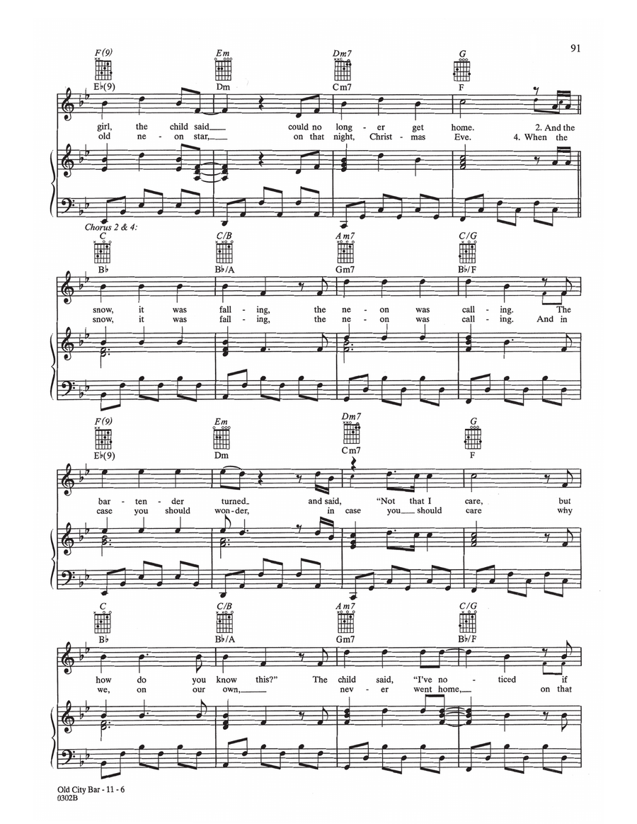 Old City Bar Old City Bar Piano, Vocal, Guitar scores gallery preview page 6