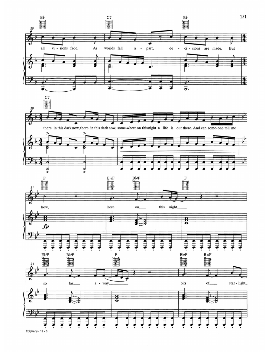Epiphany Epiphany Piano, Vocal, Guitar scores gallery preview page 3