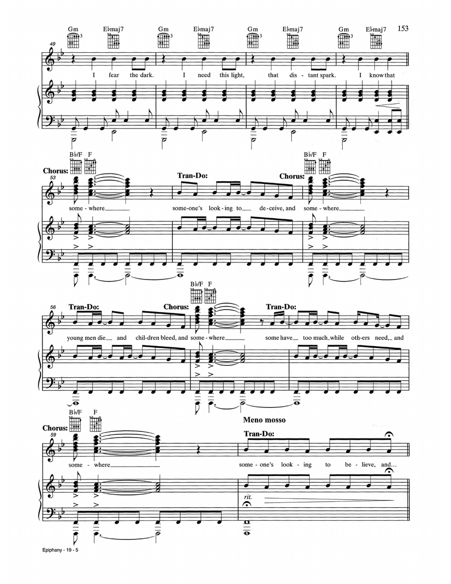 Epiphany Epiphany Piano, Vocal, Guitar scores gallery preview page 5