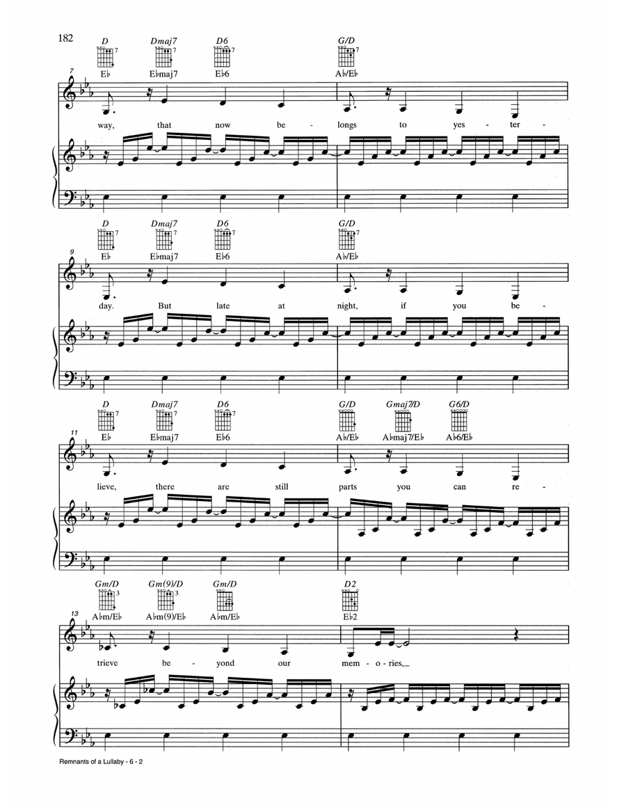 Remnants Of A Lullaby Remnants Of A Lullaby Piano, Vocal, Guitar scores gallery preview page 2