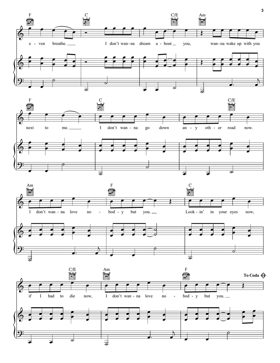 Nobody But You (duet with Gwen Stefani) Piano, Vocal, Guitar scores gallery preview page 3