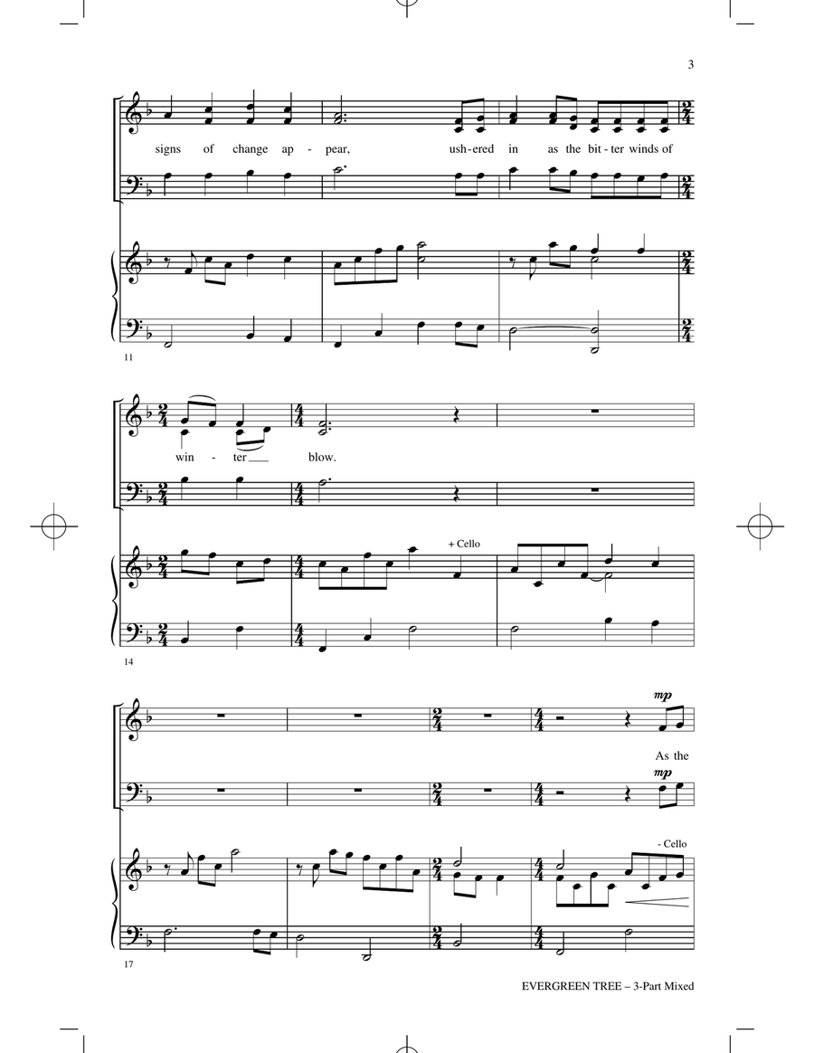 Evergreen Tree Evergreen Tree 3-Part scores gallery preview page 2