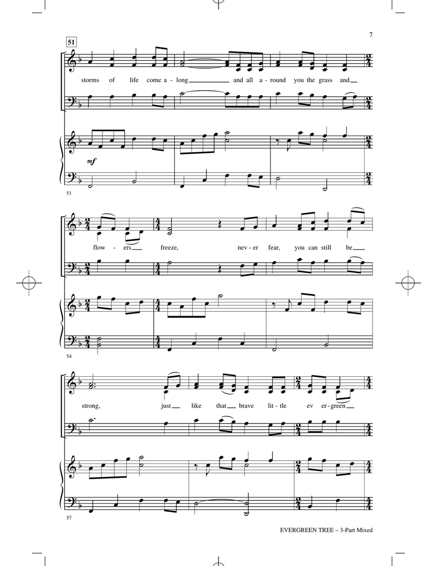 Evergreen Tree Evergreen Tree 3-Part scores gallery preview page 6