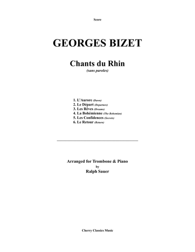 Chants du Rhin for Trombone and Piano