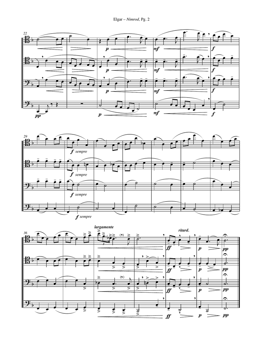 Nimrod from the Engima Variations for Trombone Quartet by Edward Elgar Brass Quartet - Digital Sheet Music page 3