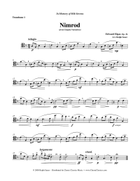 Nimrod from the Engima Variations for Trombone Quartet Brass Quartet scores gallery preview page 4