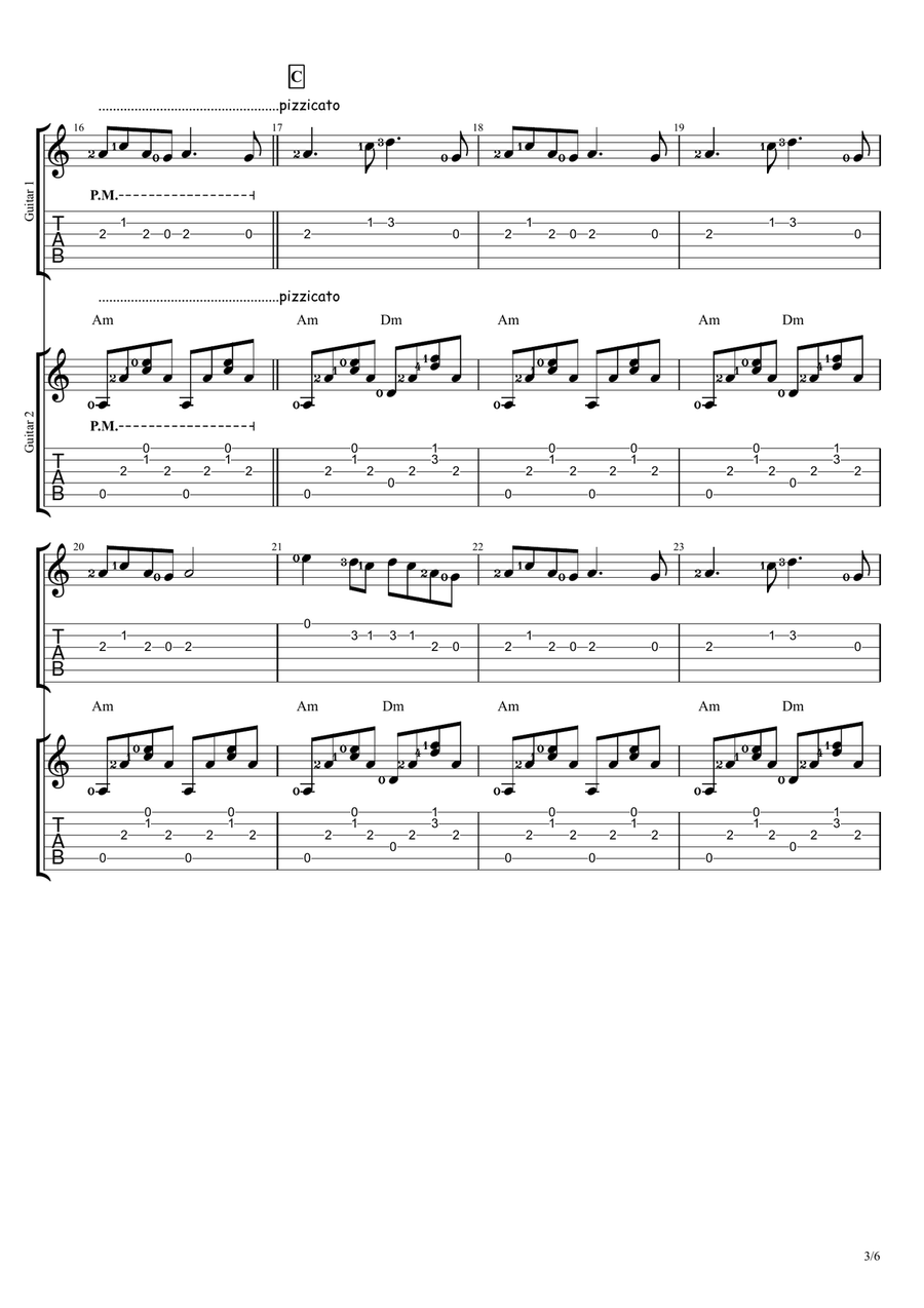 The Hanging Tree The Hanging Tree Guitar Ensemble scores gallery preview page 3