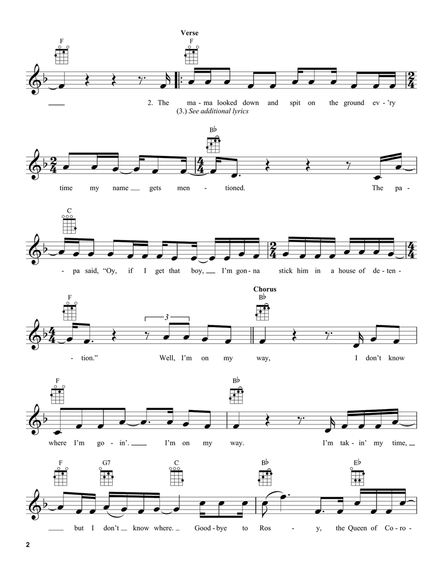 Me and Julio Down By The Schoolyard Ukulele scores gallery preview page 2