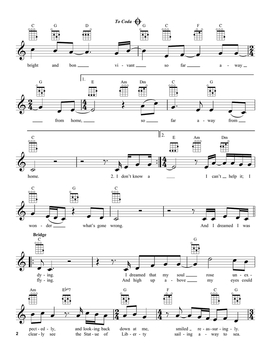 American Tune American Tune Ukulele scores gallery preview page 2