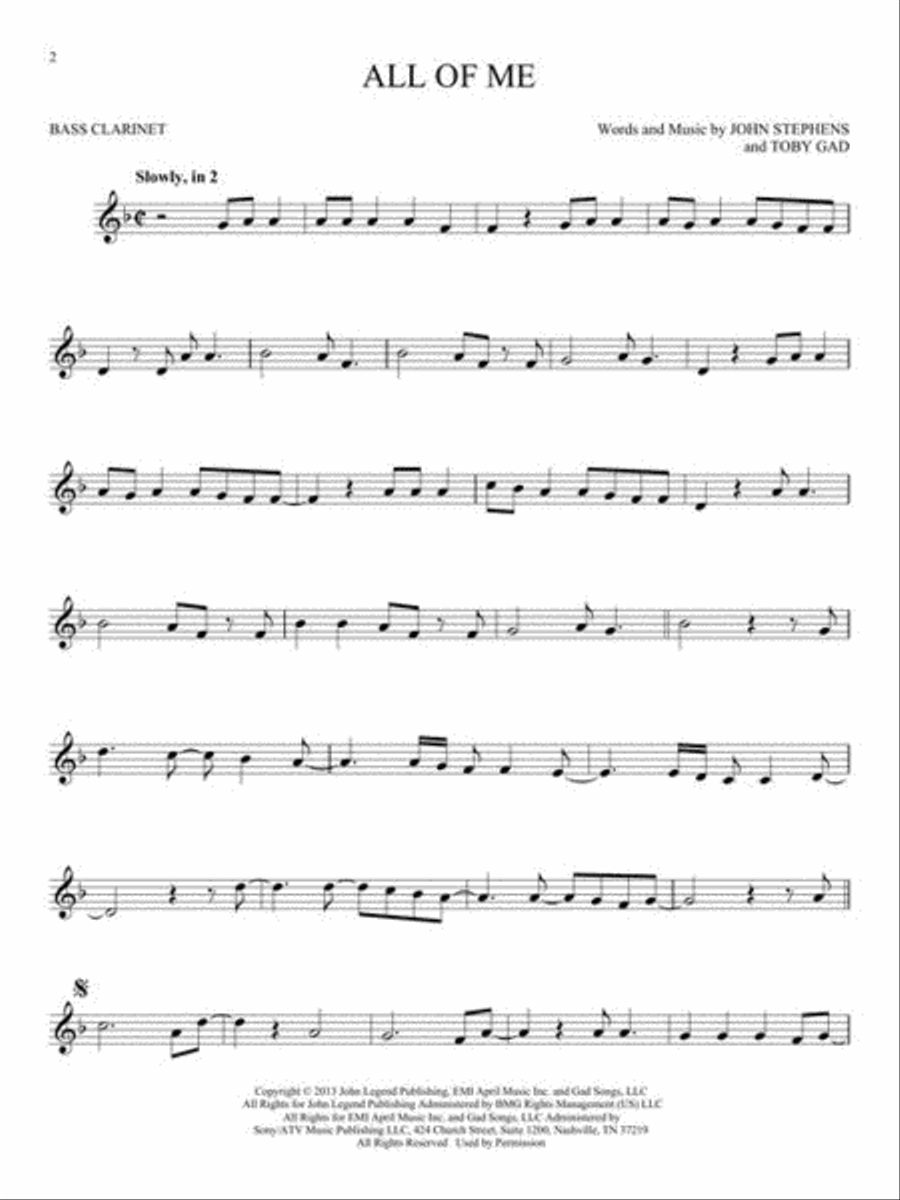 First 50 Songs You Should Play on Bass Clarinet Bass Clarinet scores gallery preview page 4