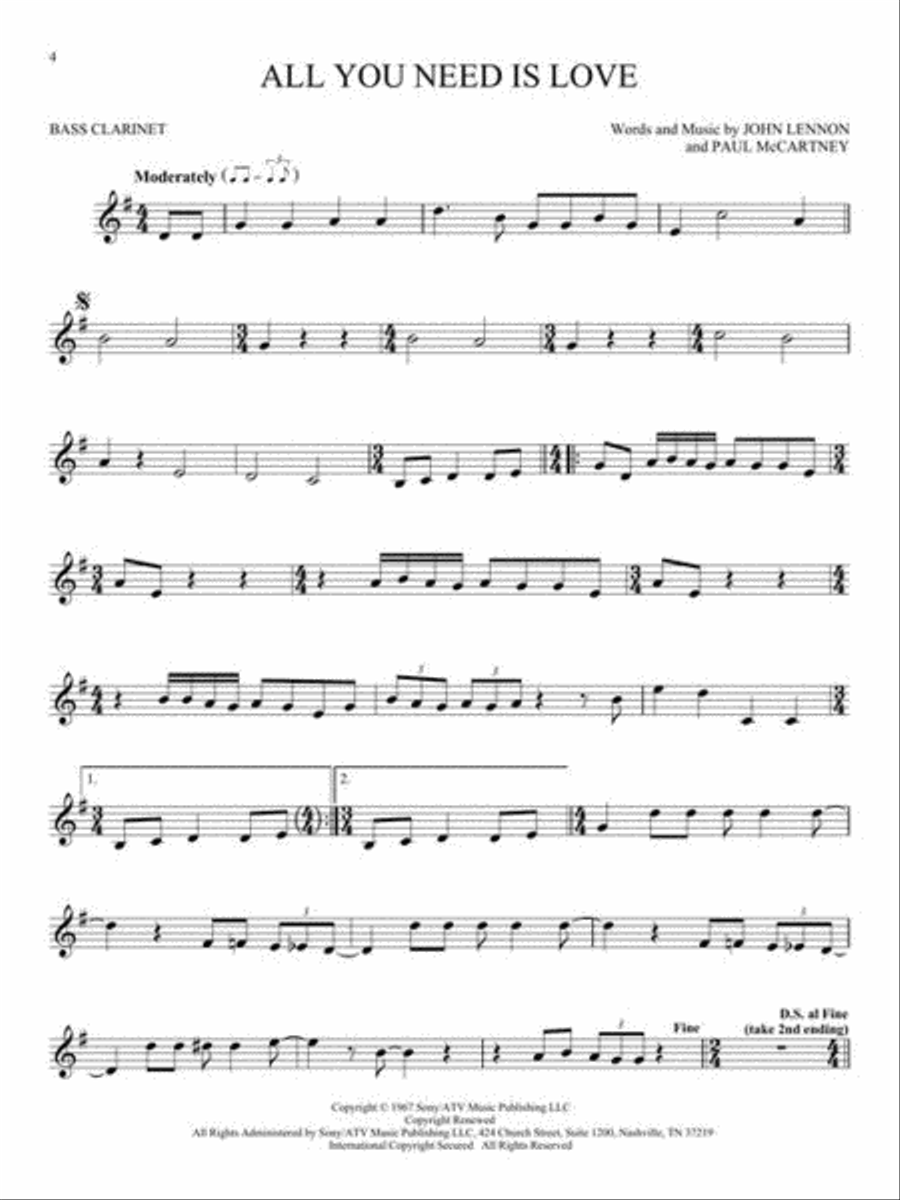 First 50 Songs You Should Play on Bass Clarinet Bass Clarinet scores gallery preview page 5