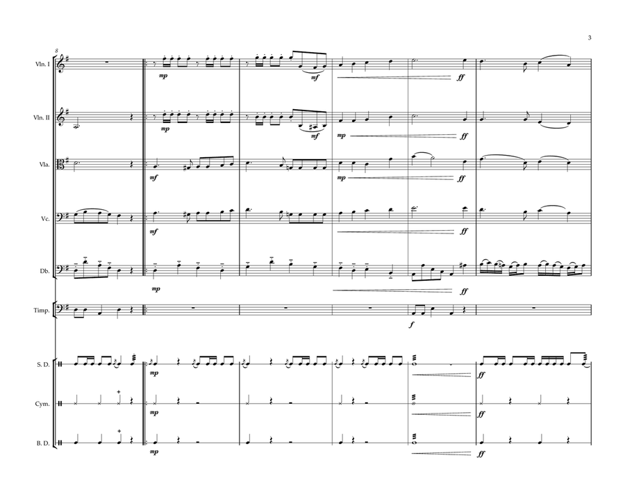Albanian National Anthem for String Orchestra (World National Anthem Series) String Orchestra scores gallery preview page 3