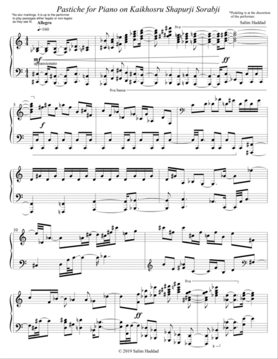 Pastiche for Piano on Kaikhosru Shapurji Sorabji Op.6 Piano Method scores gallery preview page 2