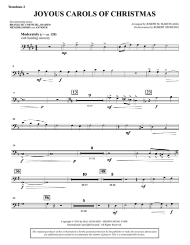 Joyous Carols of Christmas (Full Orchestra) - Trombone 2