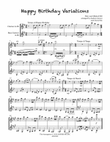 Happy Birthday Variations clarinet duet