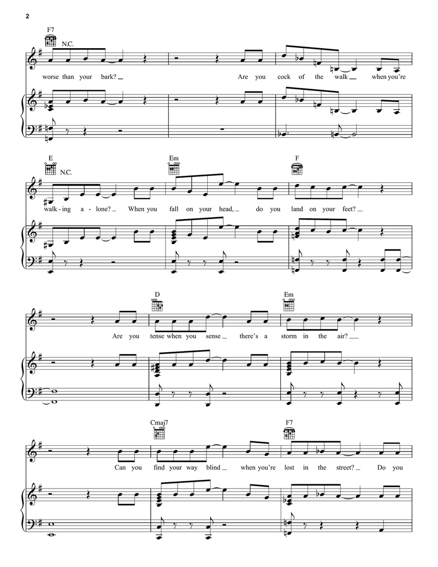 Jellicle Songs For Jellicle Cats (from the Motion Picture Cats) Piano, Vocal, Guitar scores gallery preview page 2