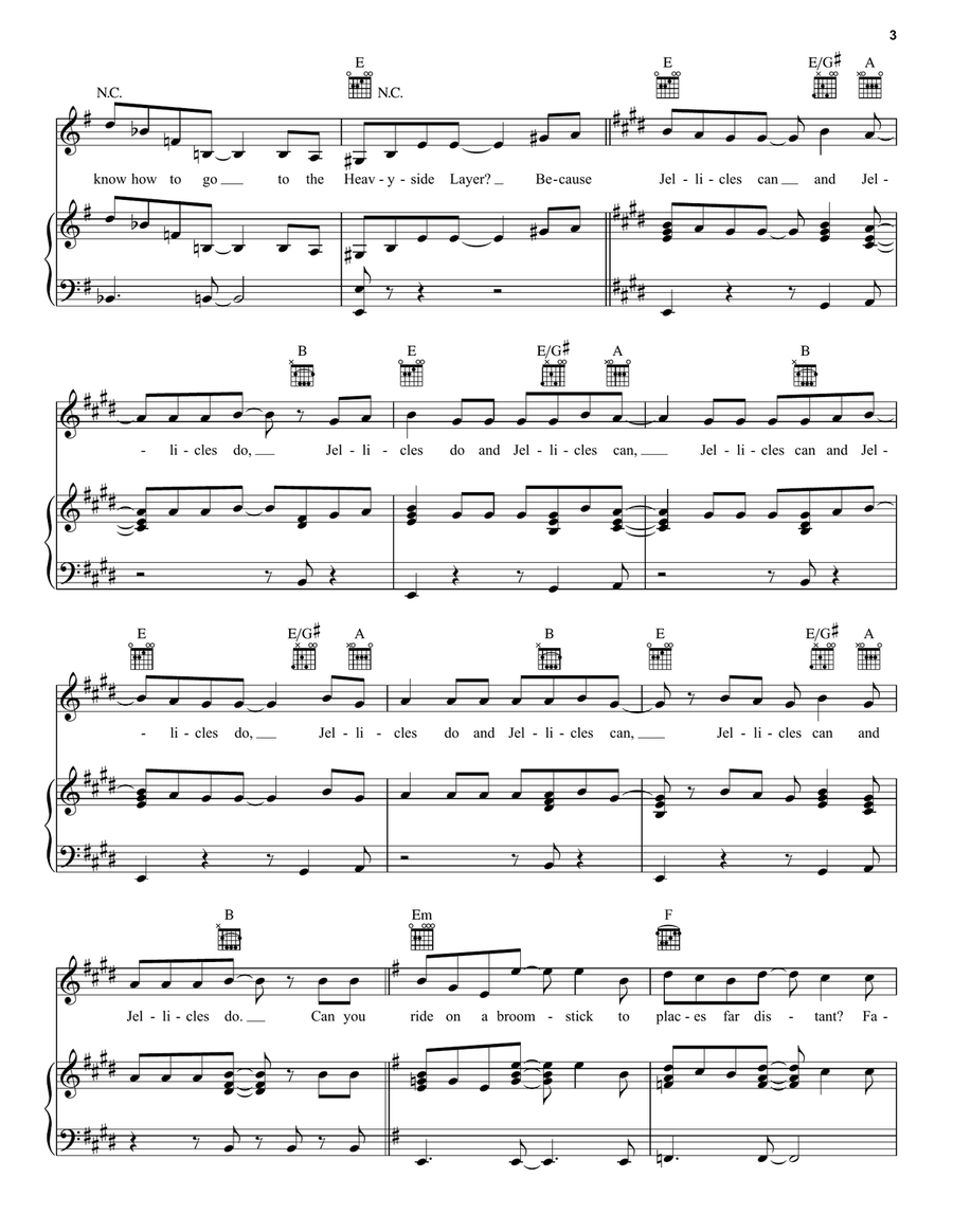 Jellicle Songs For Jellicle Cats (from the Motion Picture Cats) Piano, Vocal, Guitar scores gallery preview page 3