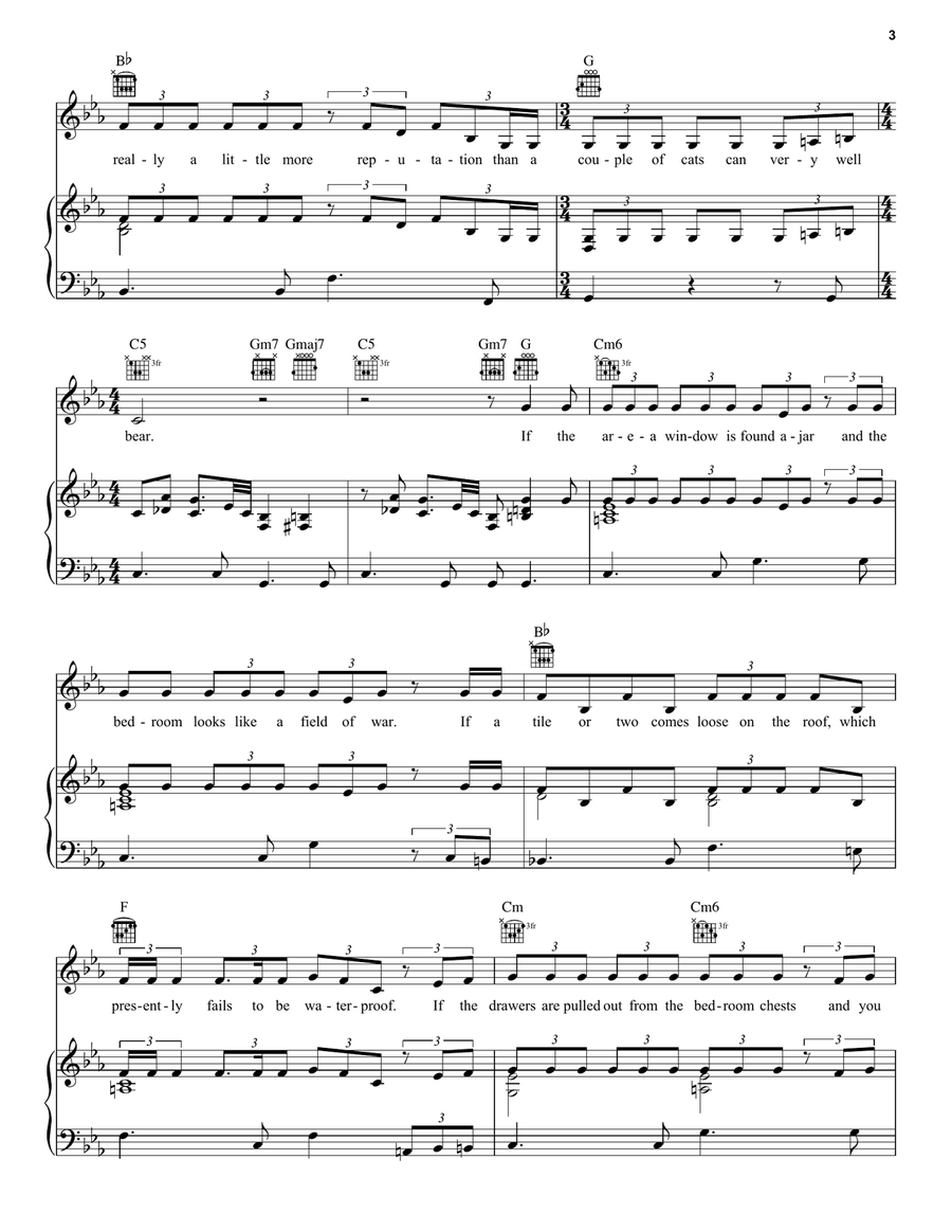 Mungojerrie And Rumpleteazer (from the Motion Picture Cats) Piano, Vocal, Guitar scores gallery preview page 3
