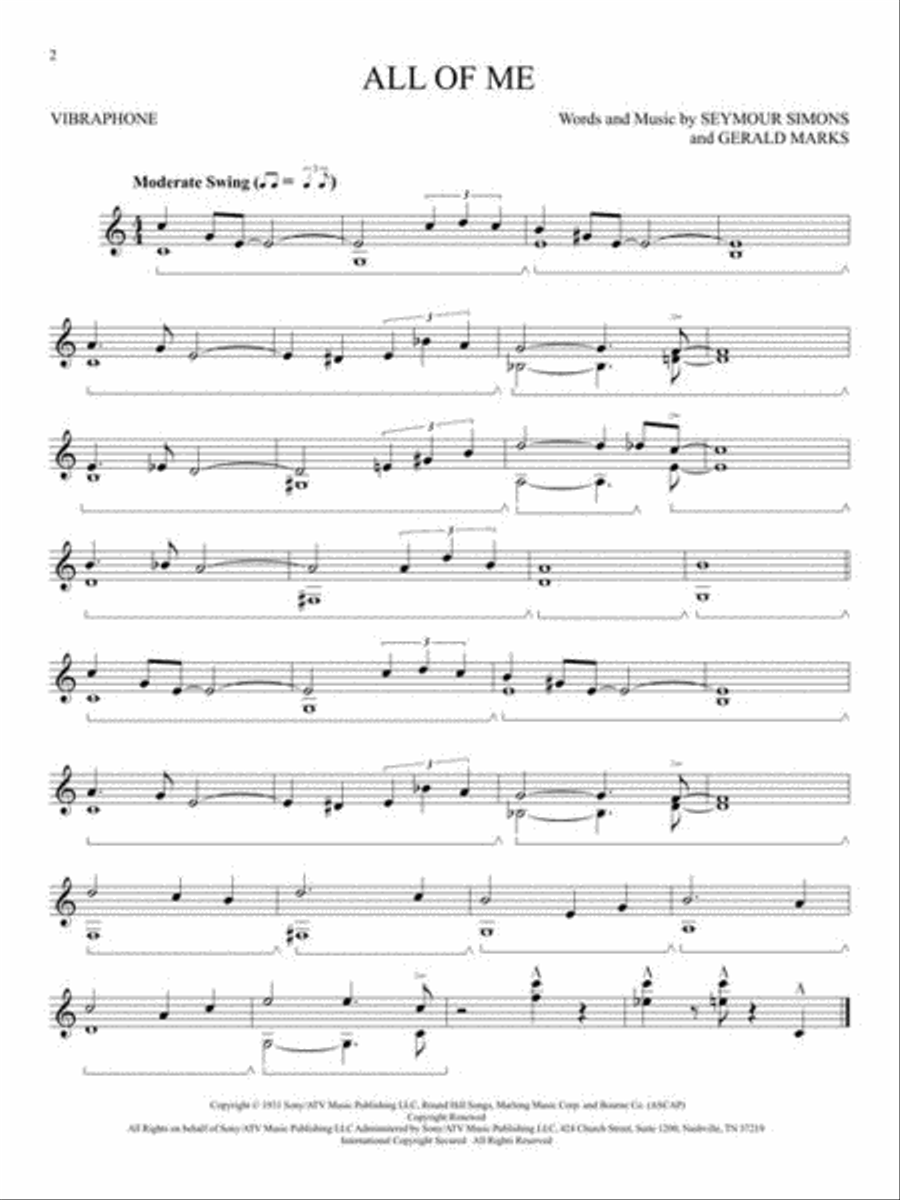 First 50 Songs You Should Play on Vibraphone Vibraphone scores gallery preview page 4