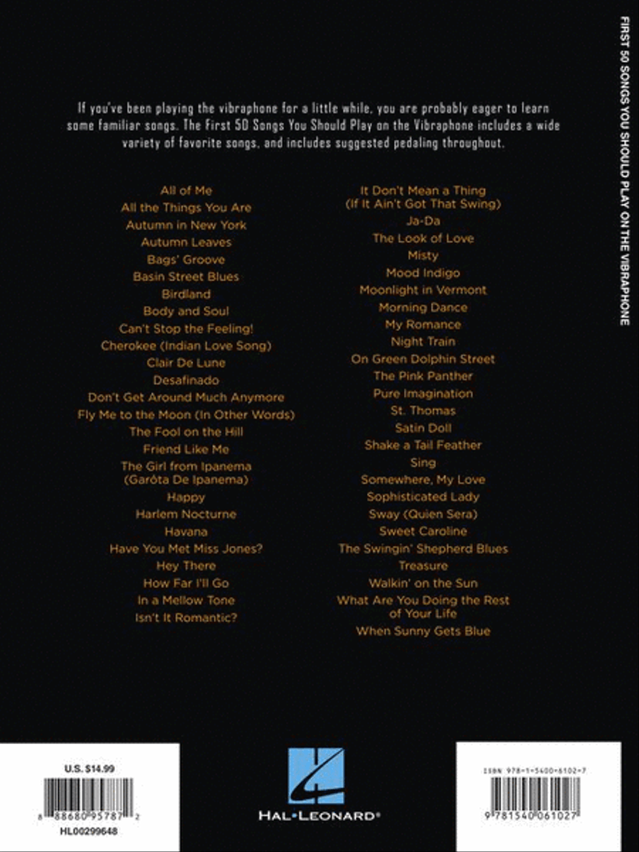 First 50 Songs You Should Play on Vibraphone Vibraphone scores gallery preview page 7