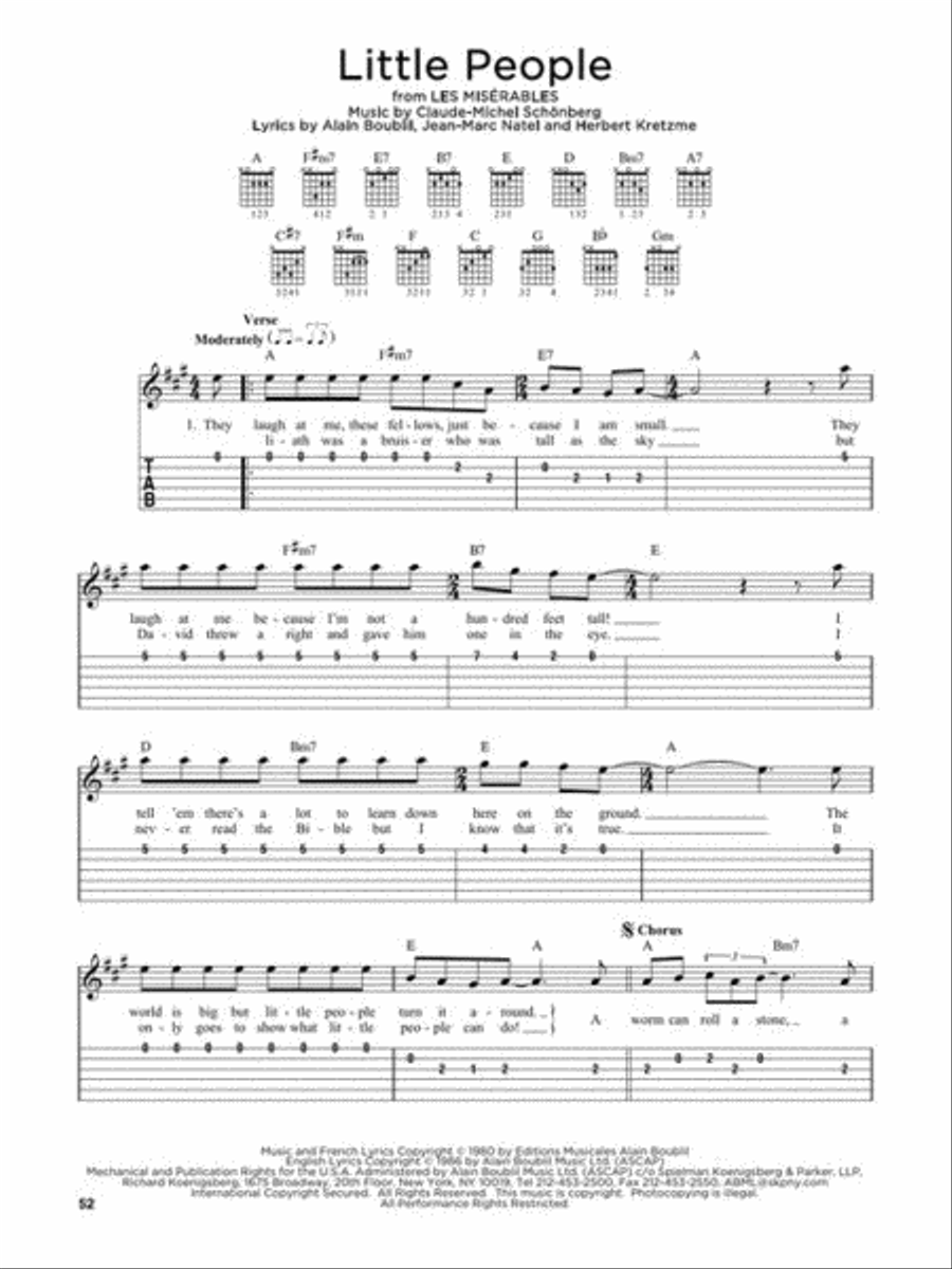 First 50 Kids' Songs You Should Play on Guitar Guitar Tablature scores gallery preview page 6