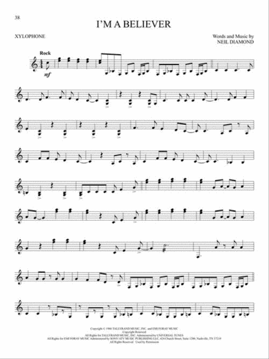 First 50 Songs You Should Play on Xylophone Percussion scores gallery preview page 7