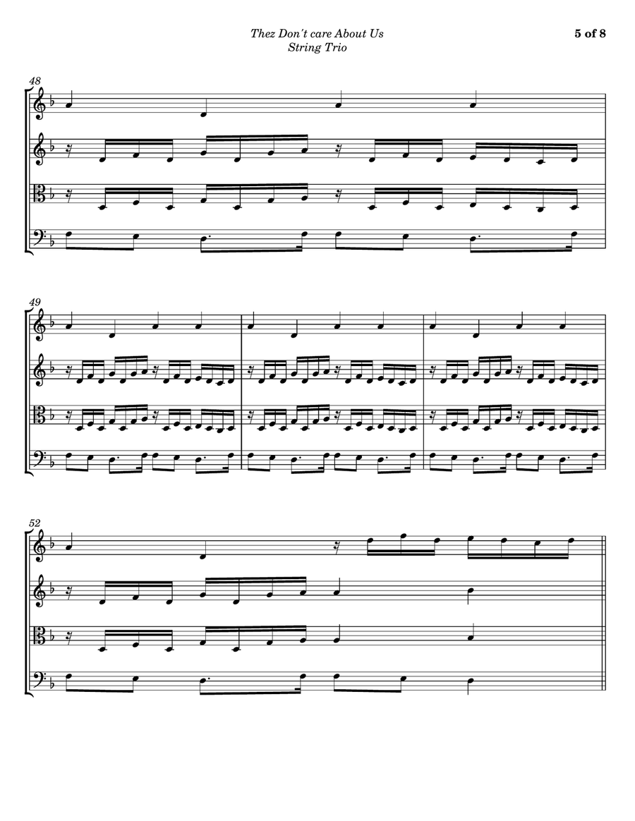 They Don't Care About Us String Trio scores gallery preview page 5