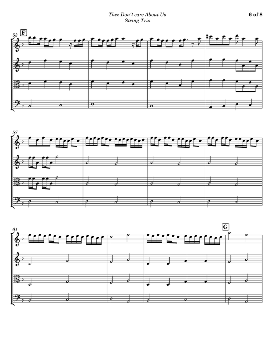 They Don't Care About Us String Trio scores gallery preview page 6