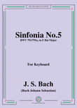 Bach,J.S.-Sinfonia No.5 BWV 791/791a in E flat Major,for Piano mini preview