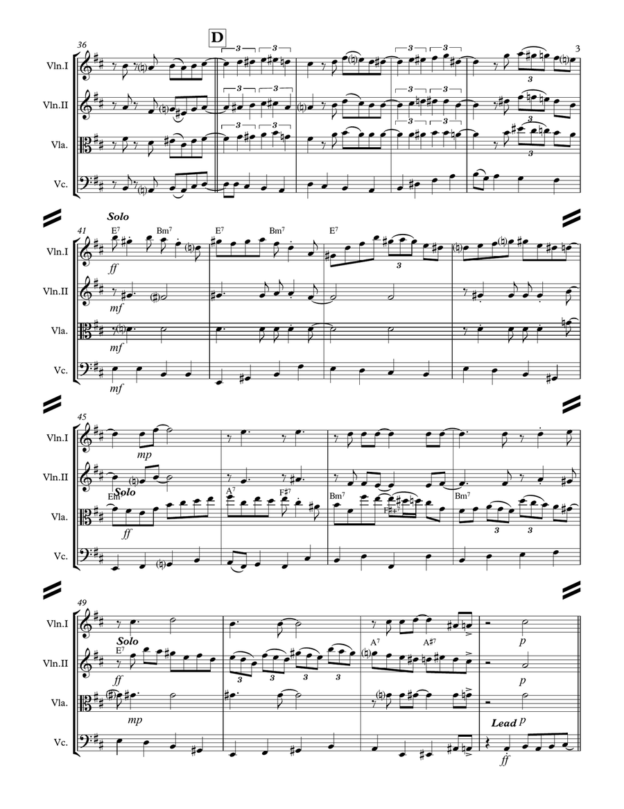 It Had to Be You (for String Quartet) String Quartet scores gallery preview page 4