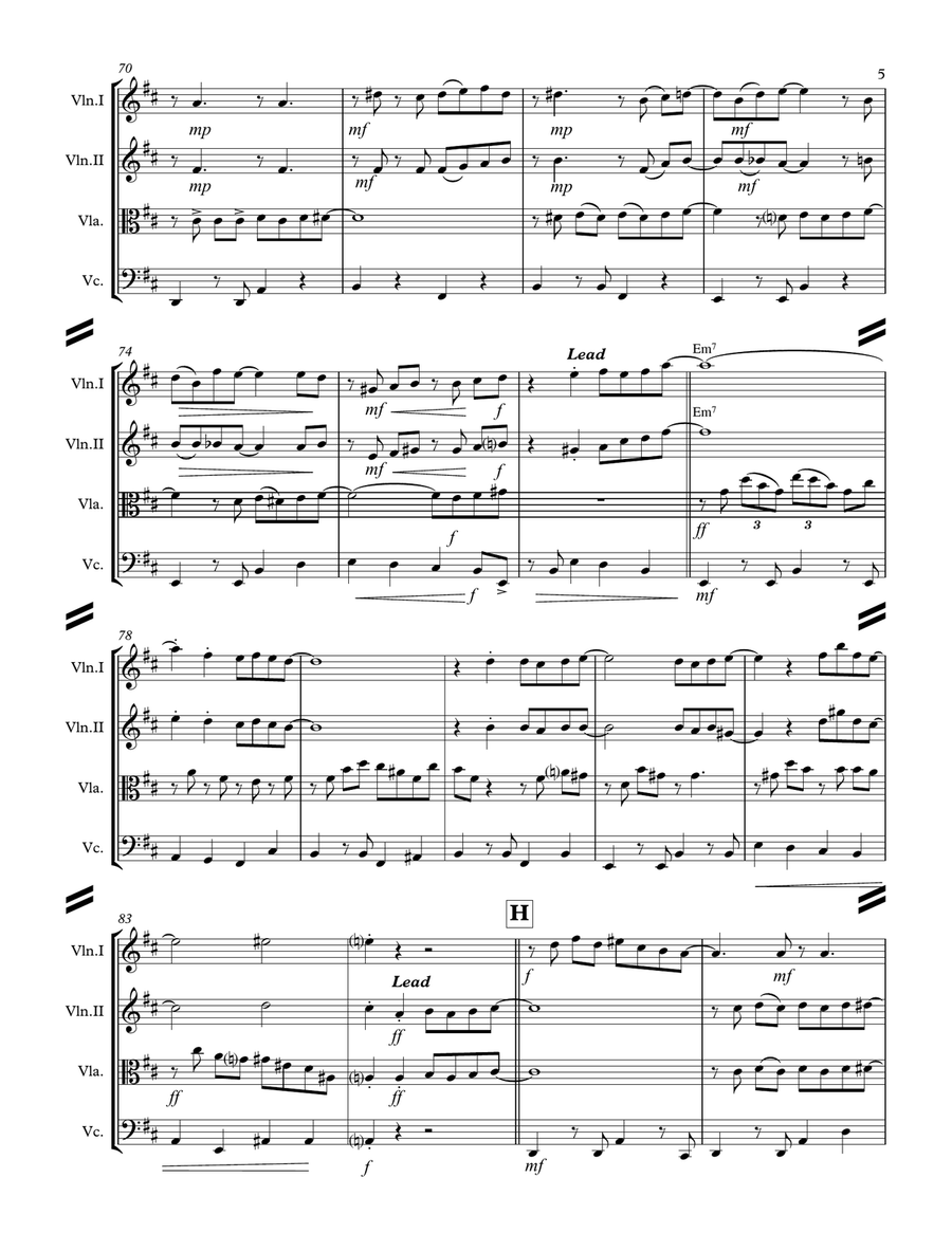 It Had to Be You (for String Quartet) String Quartet scores gallery preview page 6