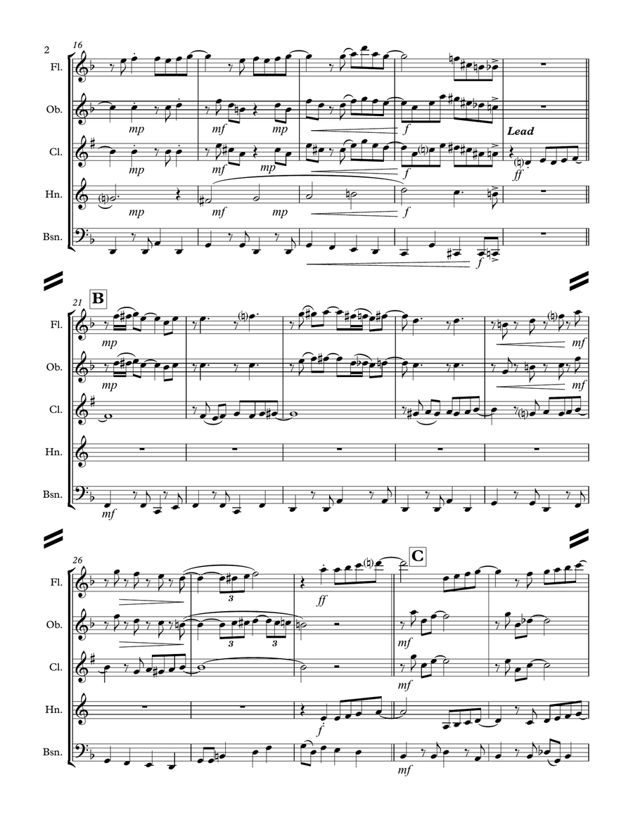 It Had to Be You (for Woodwind Quintet) Woodwind Quintet scores gallery preview page 3
