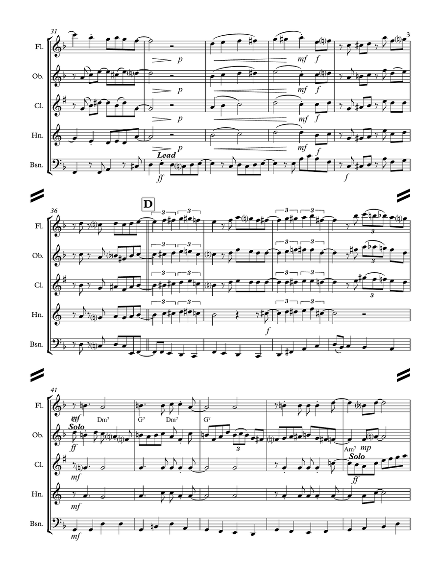 It Had to Be You (for Woodwind Quintet) Woodwind Quintet scores gallery preview page 4