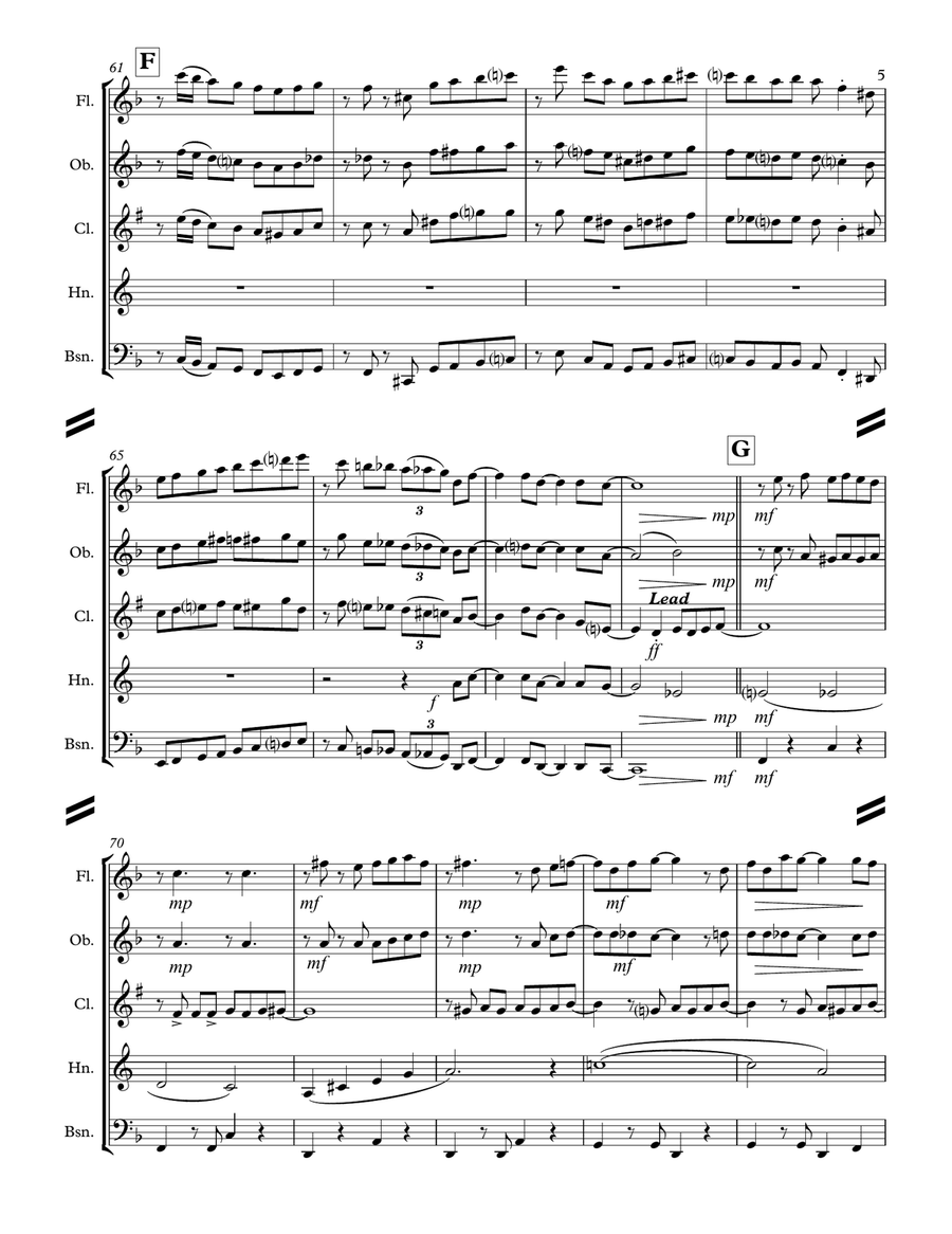 It Had to Be You (for Woodwind Quintet) Woodwind Quintet scores gallery preview page 6