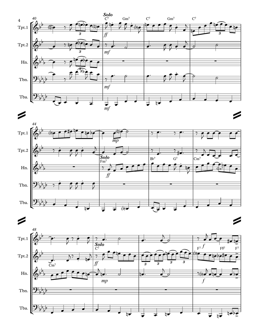It Had to Be You (for Brass Quintet) Brass Quintet scores gallery preview page 5