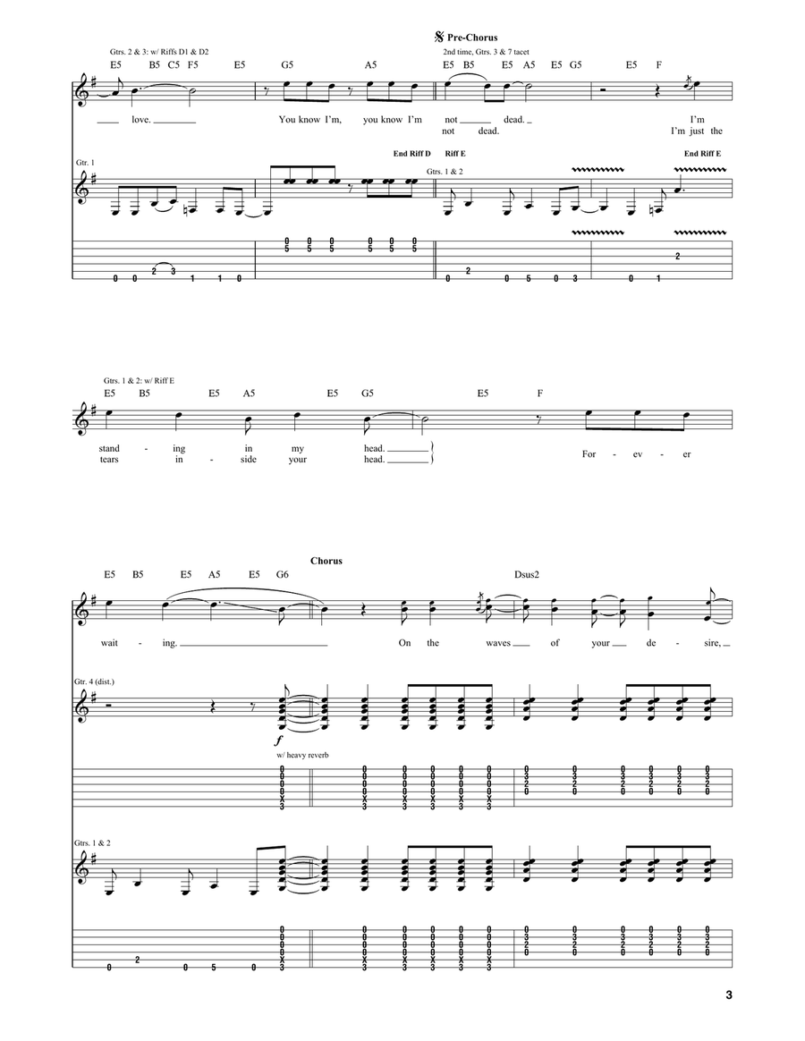 The Everlasting Gaze The Everlasting Gaze Guitar Tablature scores gallery preview page 3