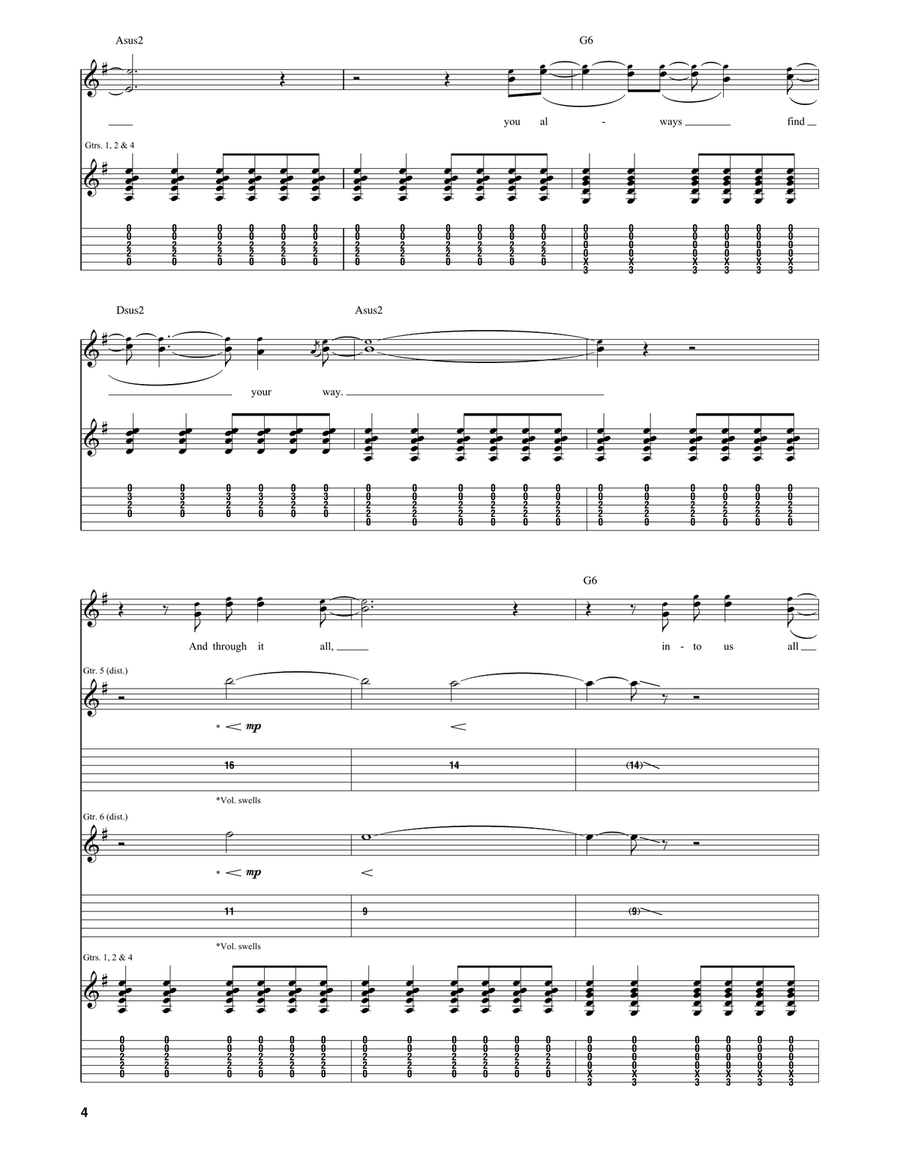 The Everlasting Gaze The Everlasting Gaze Guitar Tablature scores gallery preview page 4