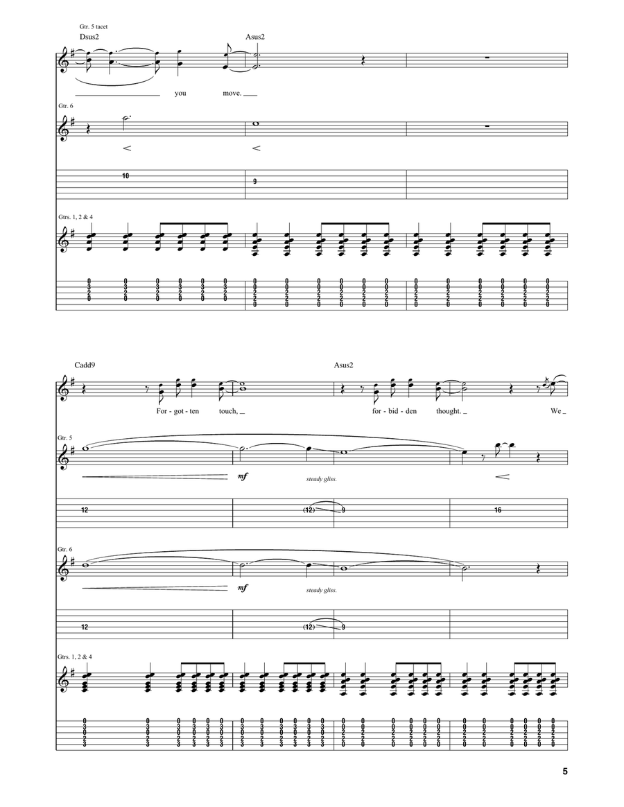 The Everlasting Gaze The Everlasting Gaze Guitar Tablature scores gallery preview page 5