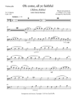 Oh Come, All Ye Faithful, with Gloria Refrain (Cello Part)