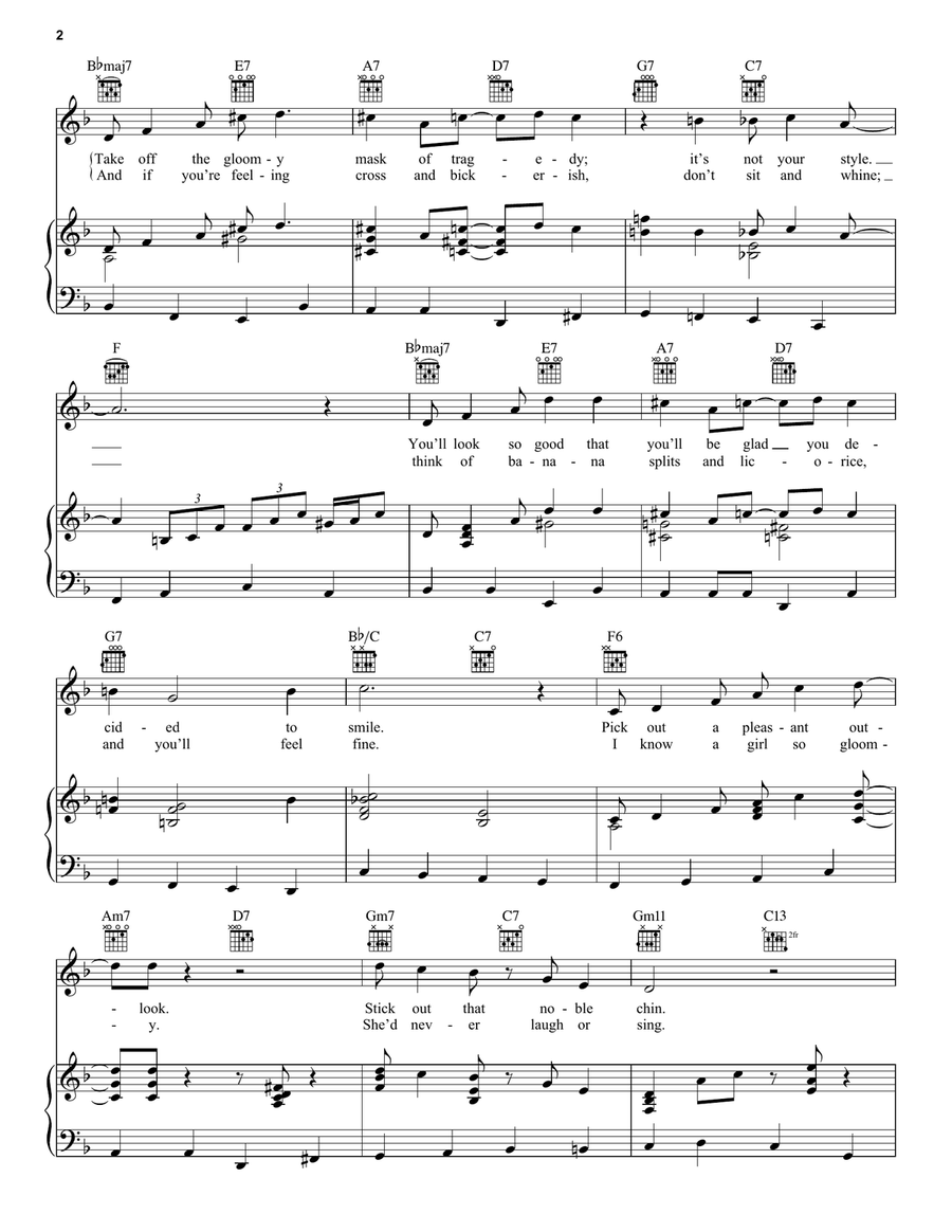 Put On A Happy Face Put On A Happy Face Piano, Vocal, Guitar scores gallery preview page 2