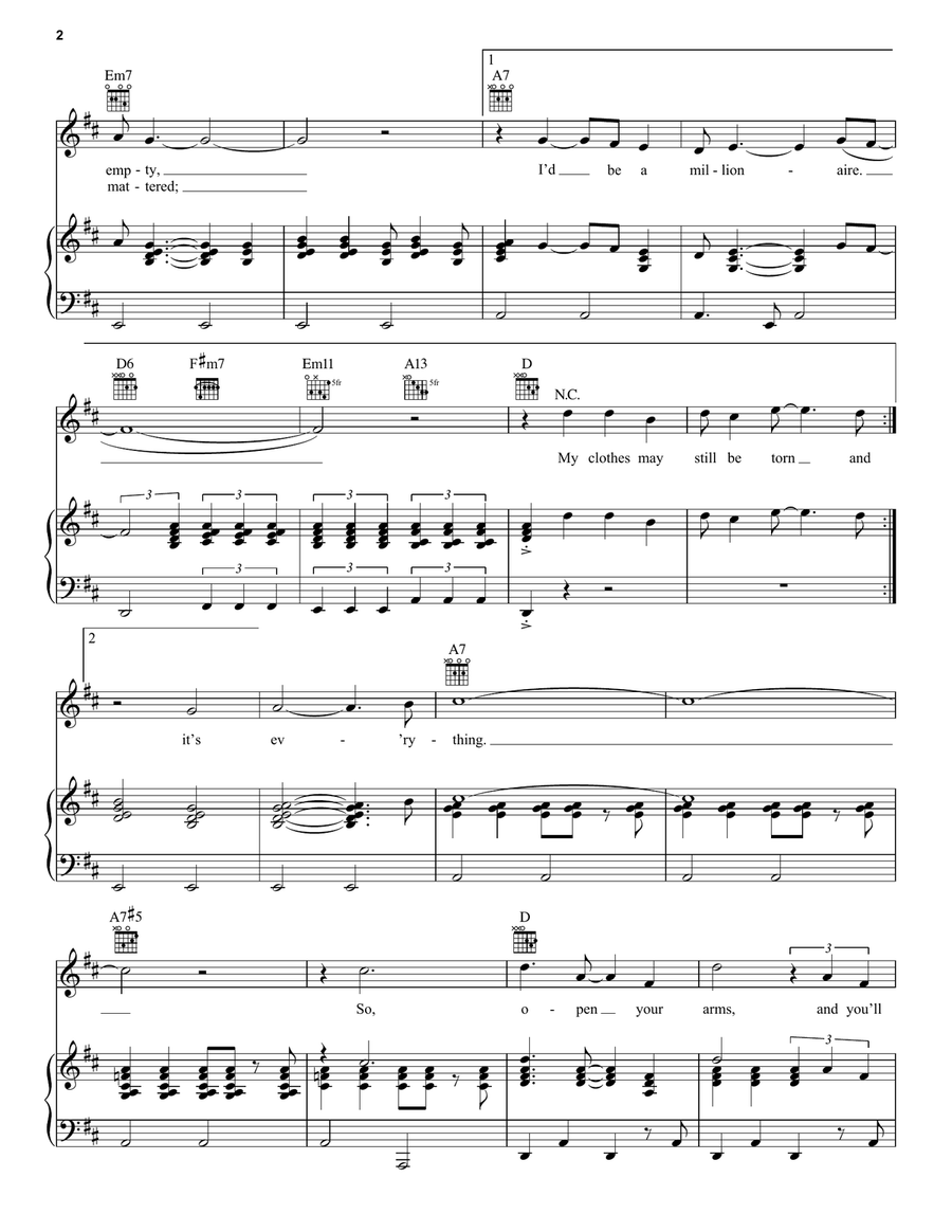 Rags To Riches Rags To Riches Piano, Vocal, Guitar scores gallery preview page 2