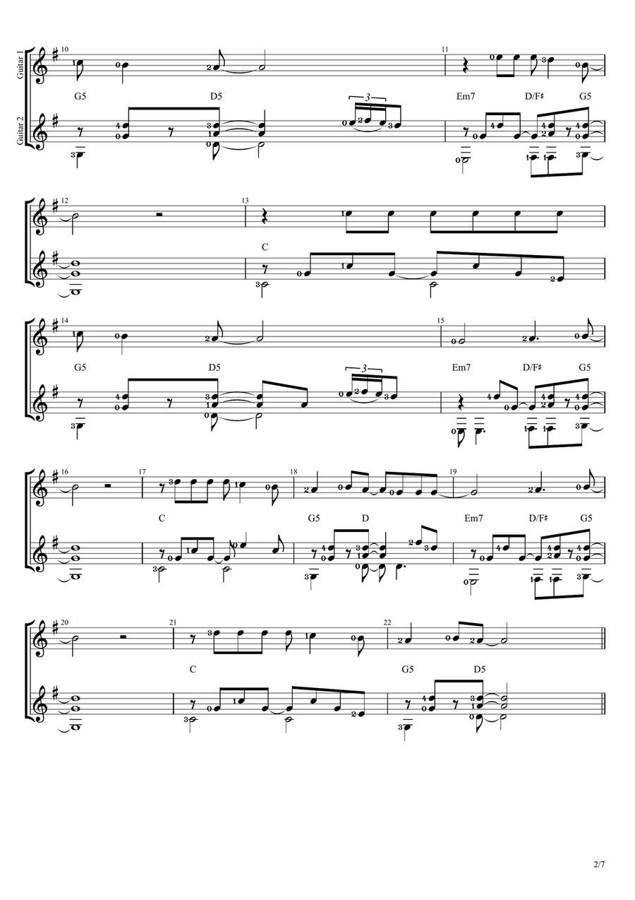 Shallow Shallow Acoustic Guitar scores gallery preview page 2
