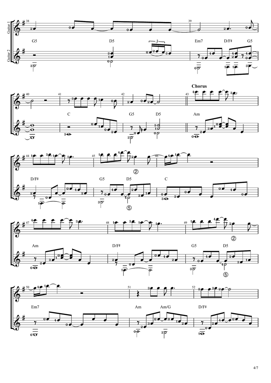 Shallow Shallow Acoustic Guitar scores gallery preview page 4