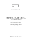 ARIA DEL SIG. CIMAROSA - Pria che spunti in ciel l'aurora