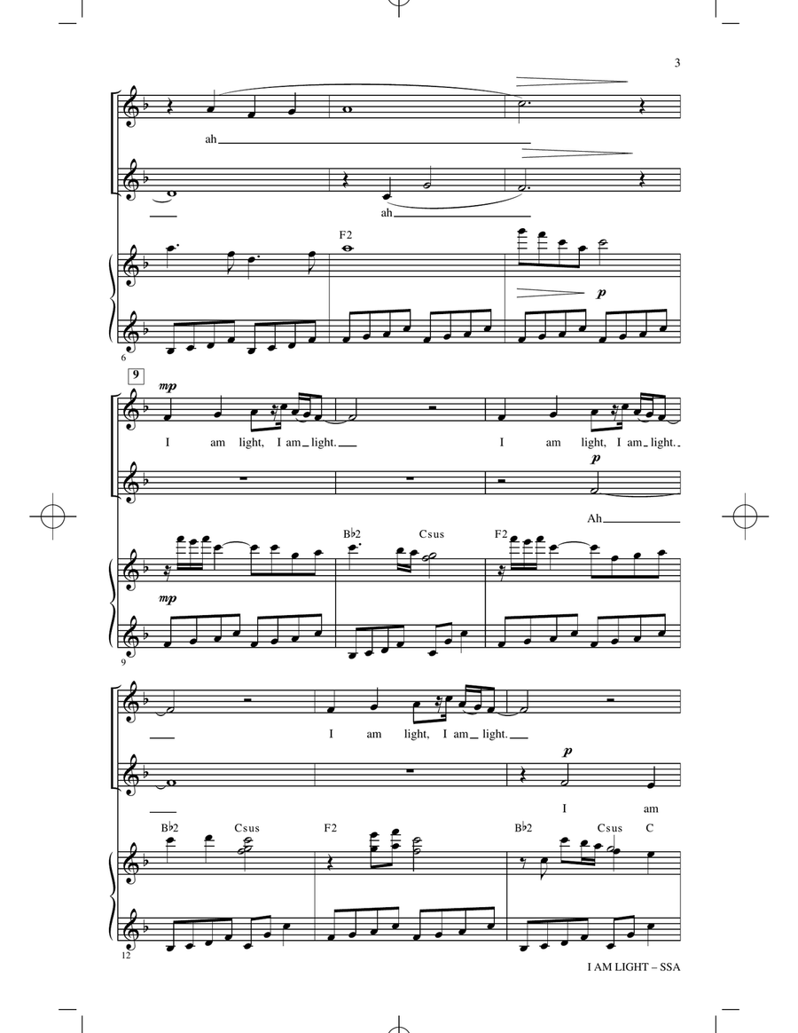 I Am Light (arr. Mark Hayes and Kimberly Lilley) 2-Part scores gallery preview page 2