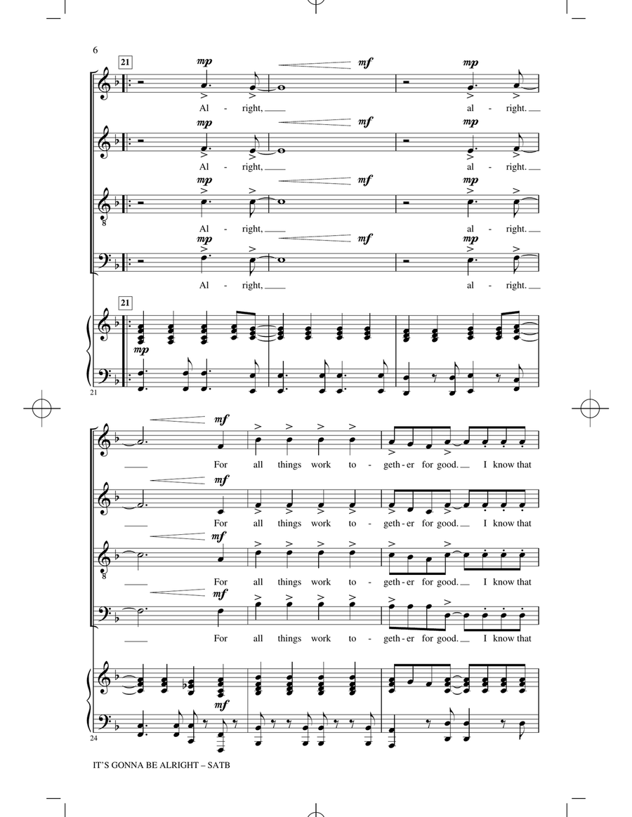 It's Gonna Be Alright It's Gonna Be Alright 4-Part scores gallery preview page 4
