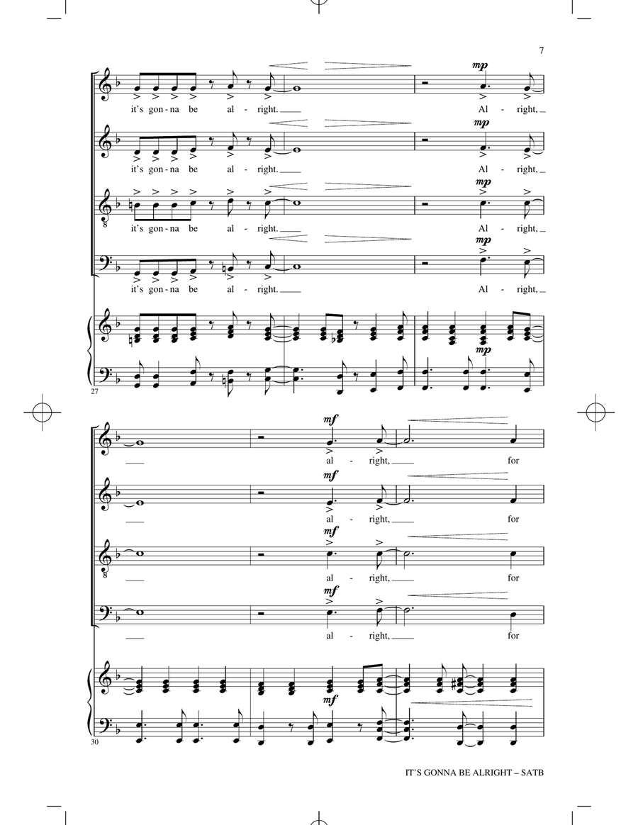 It's Gonna Be Alright It's Gonna Be Alright 4-Part scores gallery preview page 5