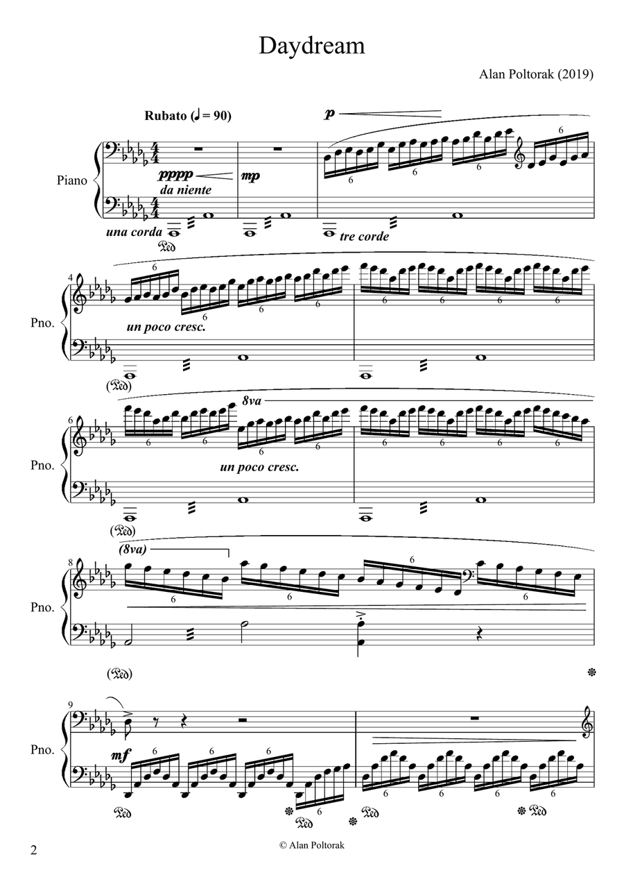 Daydream Daydream Piano Solo scores gallery preview page 2